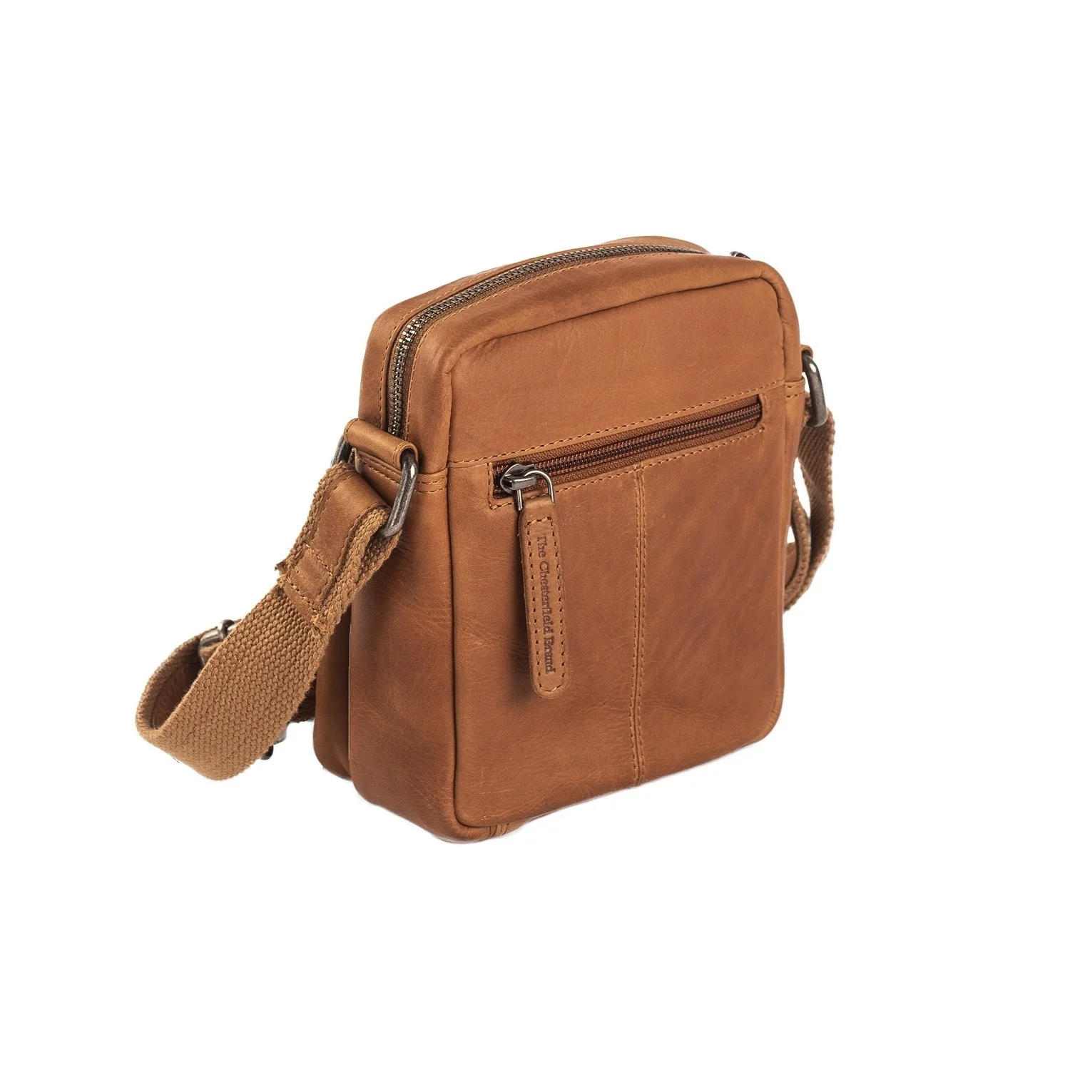 Leather Crossbody Bag Cognac Bremen - Image 6