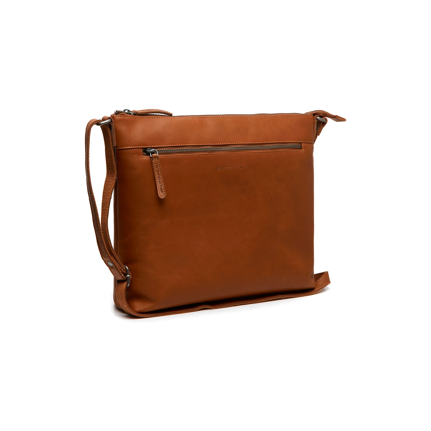 Leather Crossbody Bag Cognac Cartagena