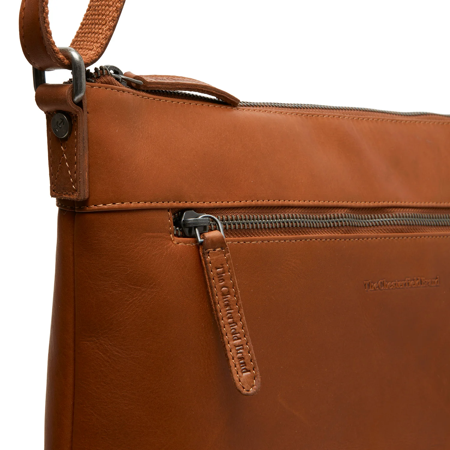 Leather Crossbody Bag Cognac Cartagena - Image 2