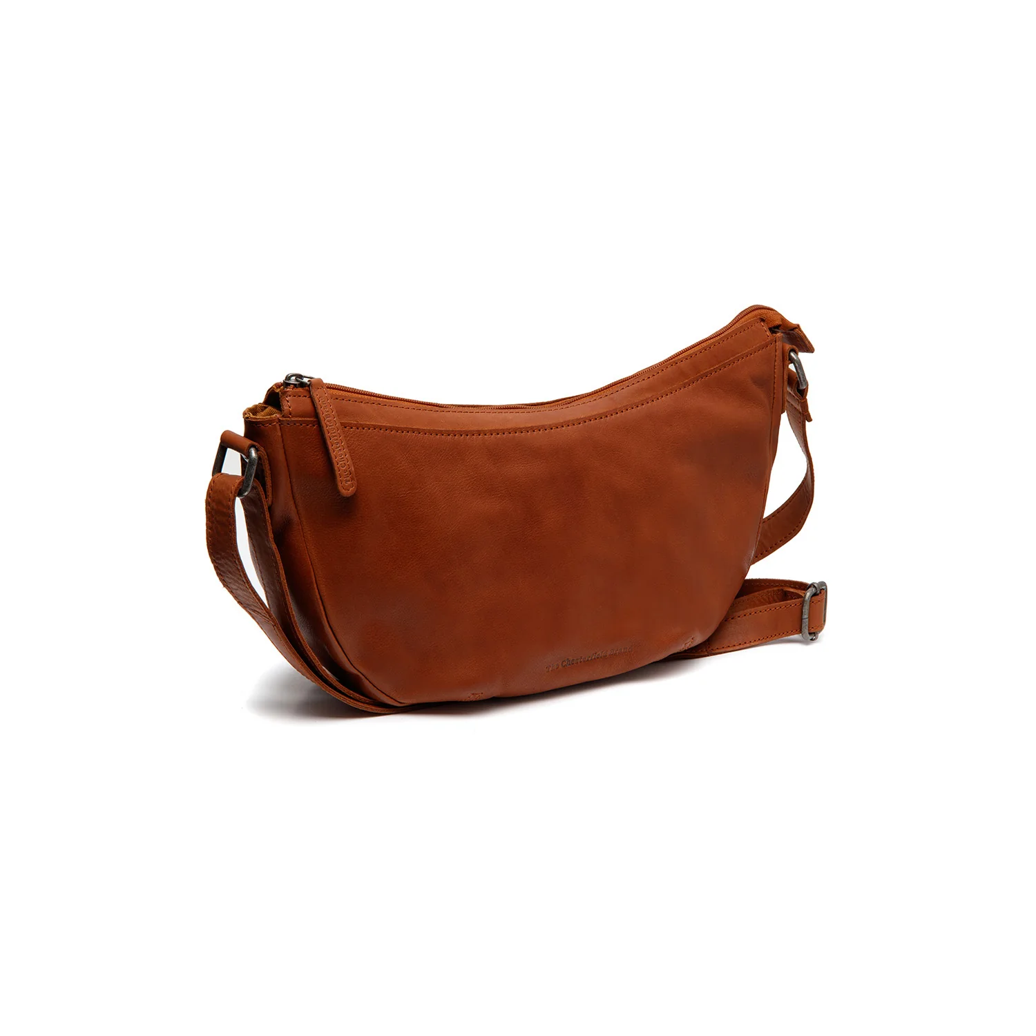 Leather Crossbody Bag Cognac Clarita
