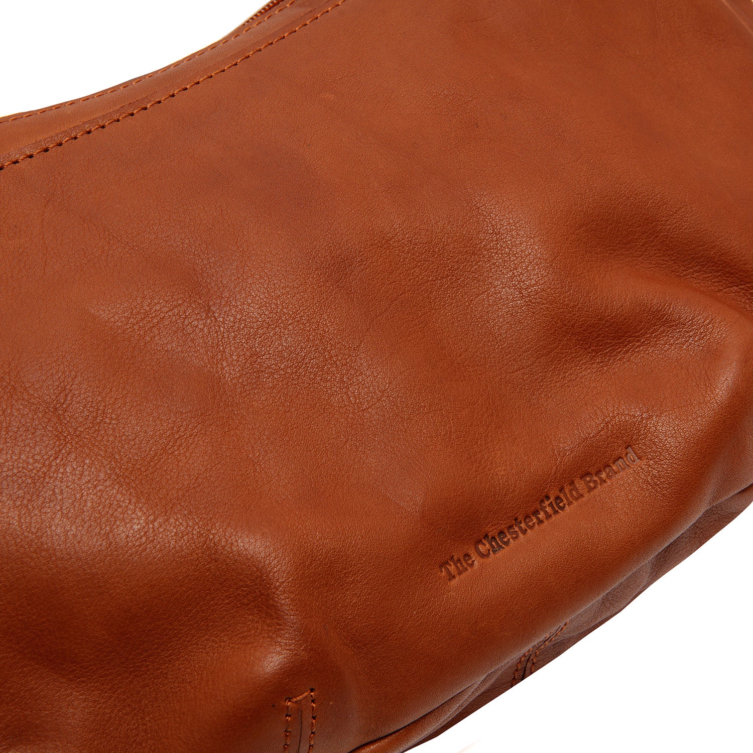 Leather Crossbody Bag Cognac Clarita - Image 2
