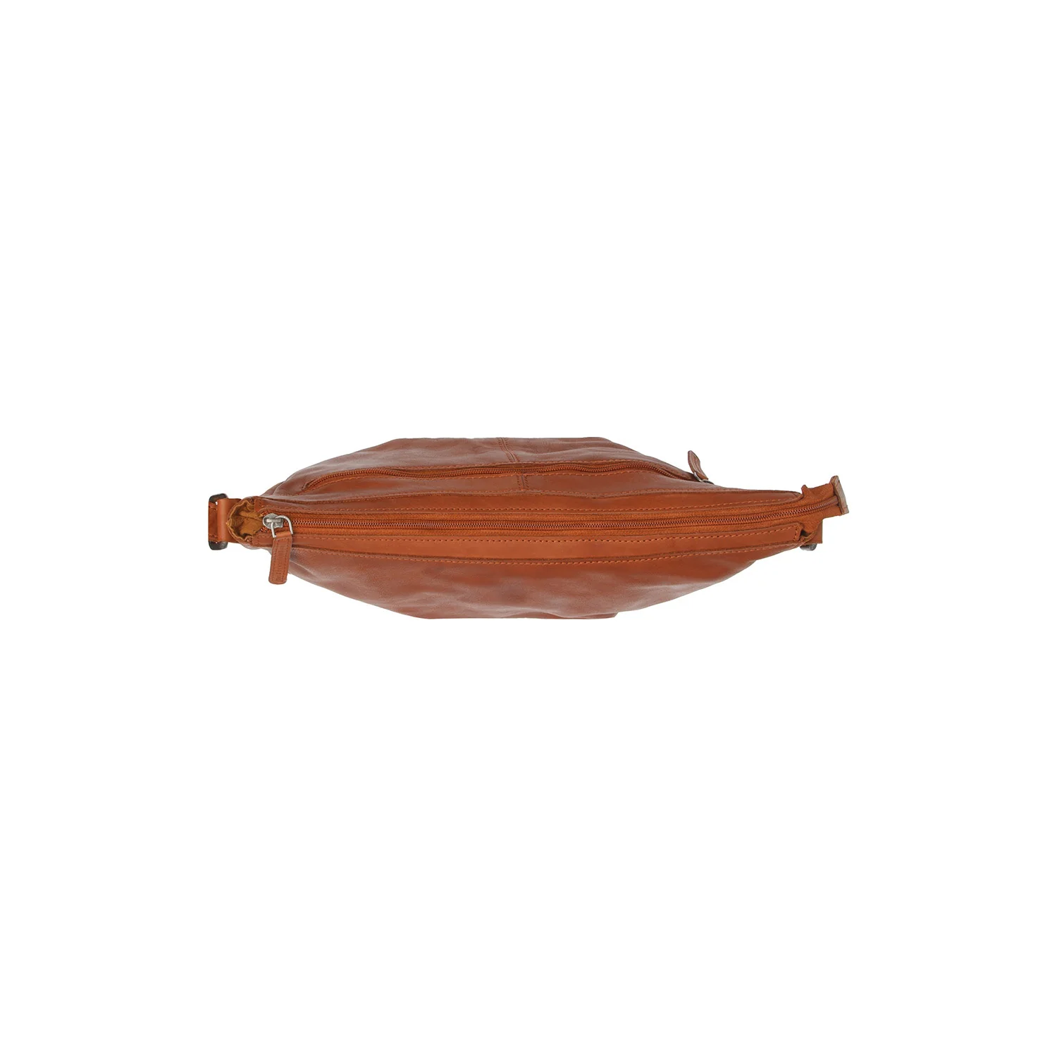 Leather Crossbody Bag Cognac Clarita - Image 3