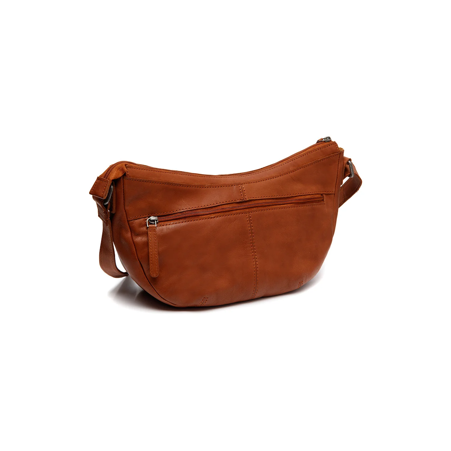 Leather Crossbody Bag Cognac Clarita - Image 6