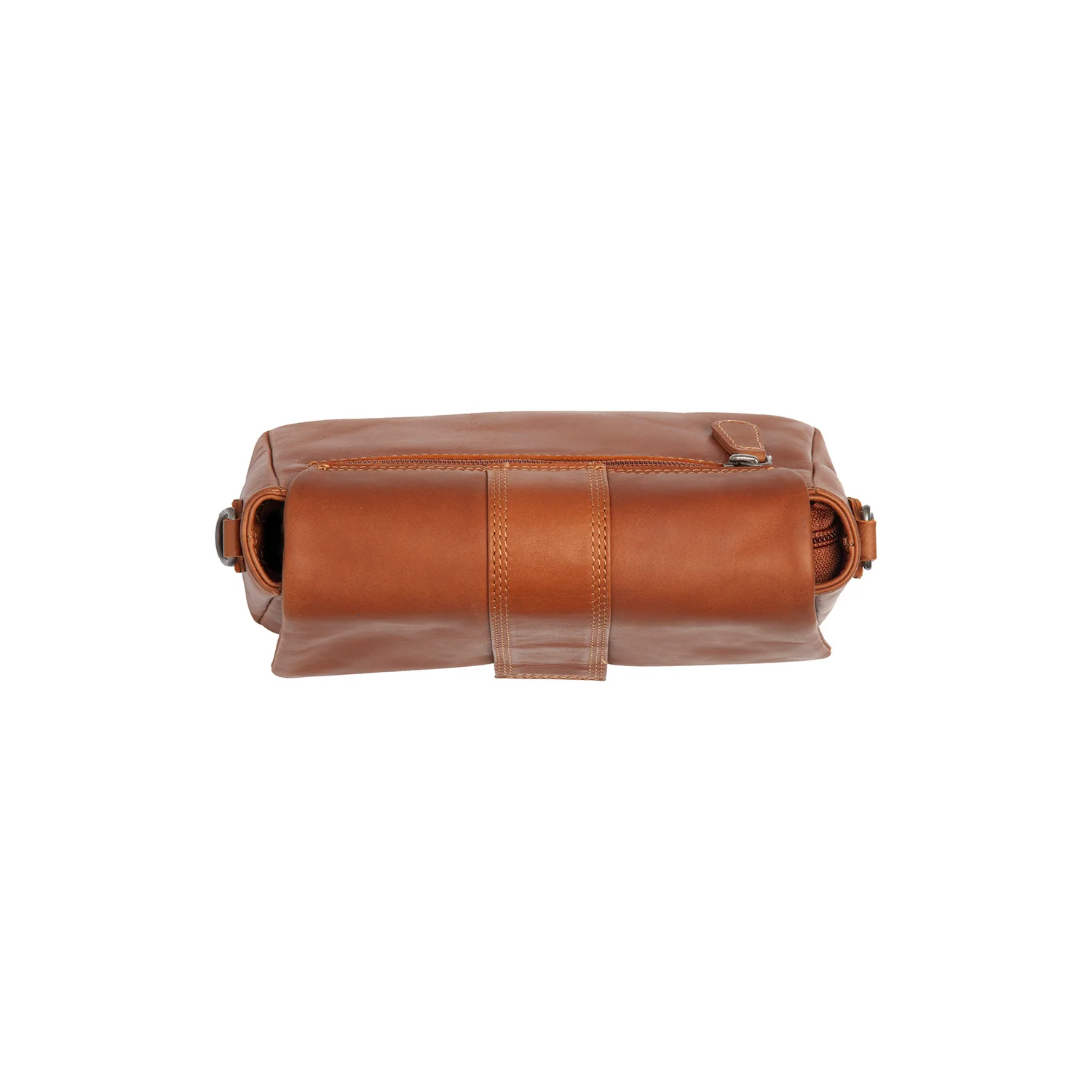 Leather Shoulder Bag Cognac Clifden - Image 4