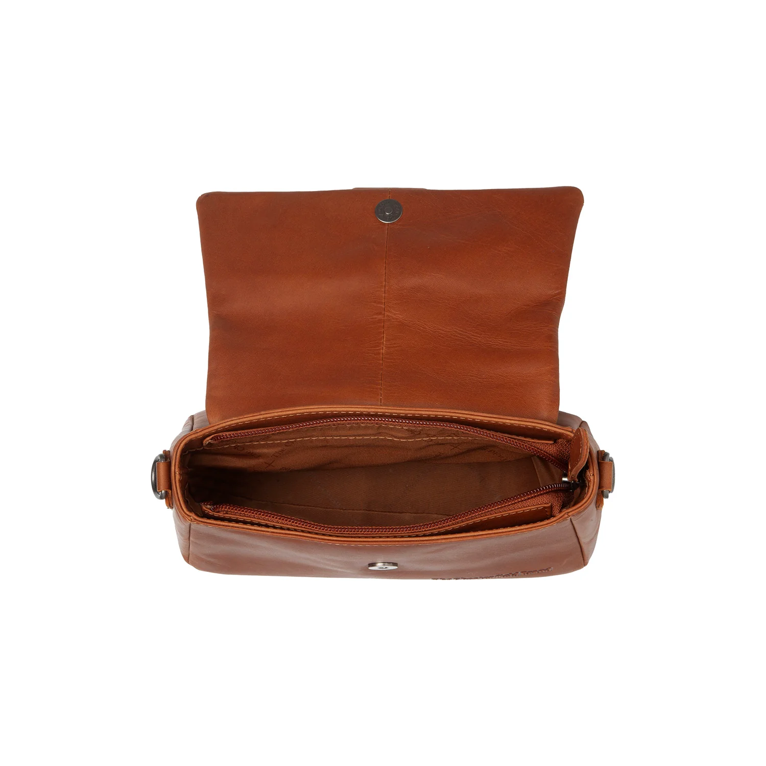 Leather Shoulder Bag Cognac Clifden - Image 5