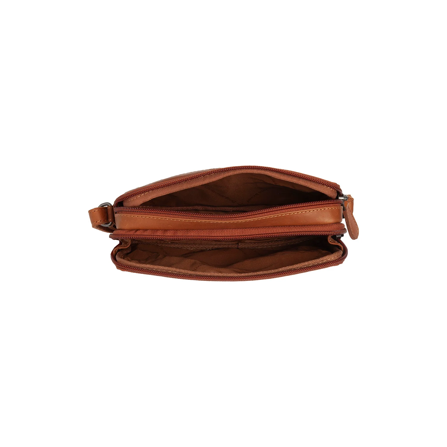 Leather Crossbody Bag Cognac Ellon - Image 4