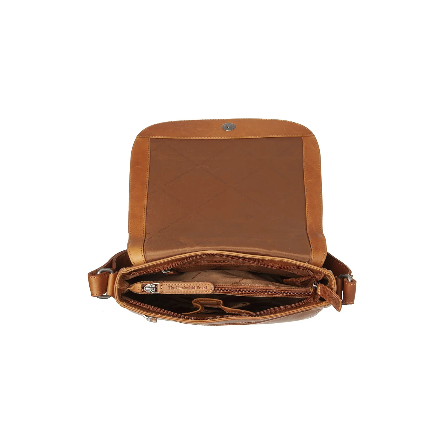 Leather Crossbody Bag Cognac Everglades - Image 7
