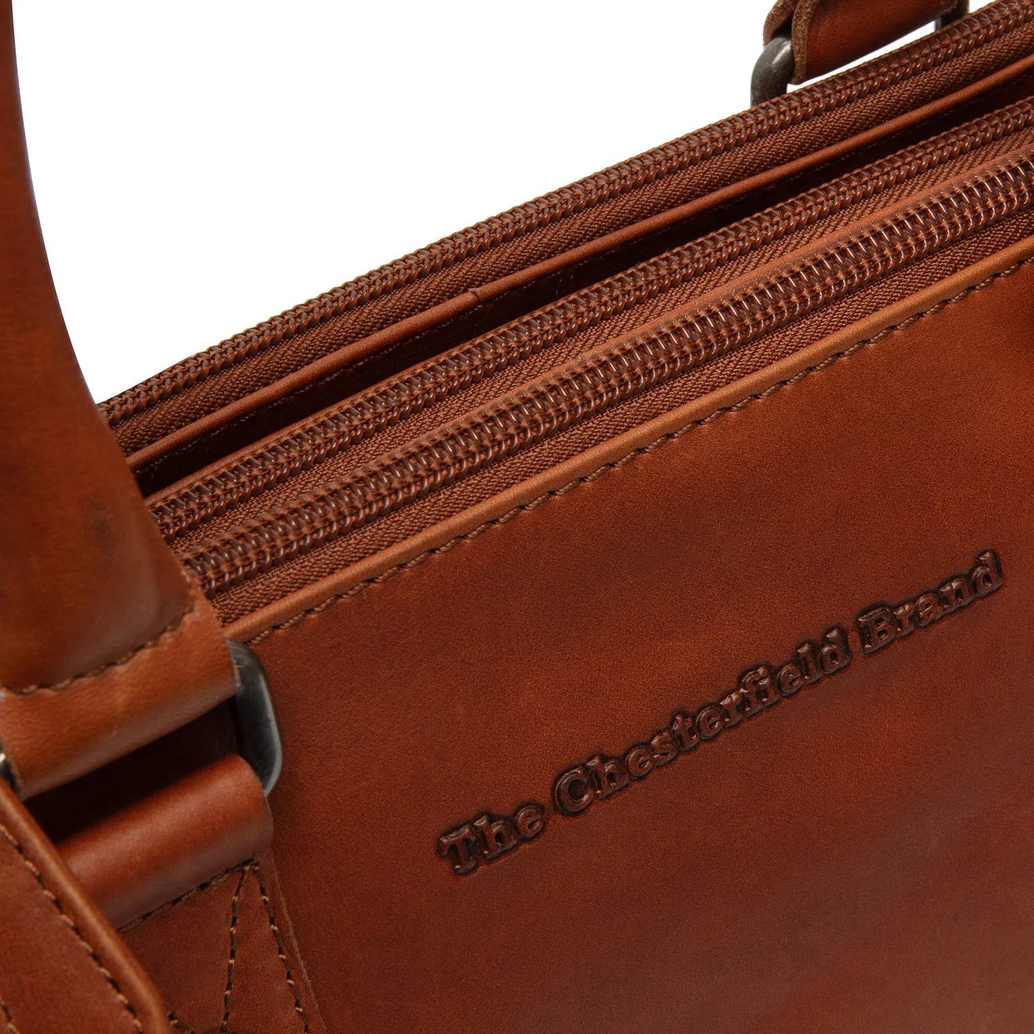 Leather Handbag Cognac Fenja - Image 3