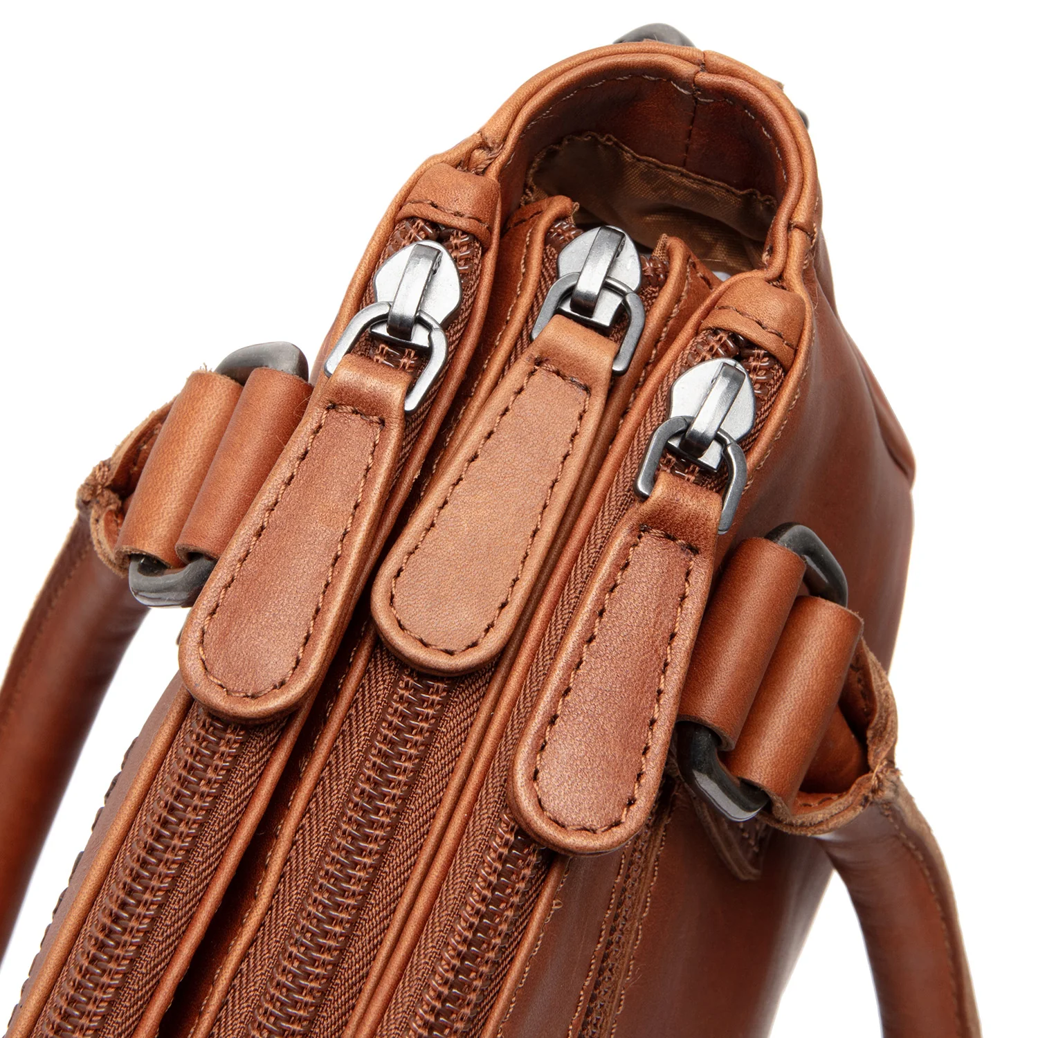 Leather Handbag Cognac Fenja - Image 4