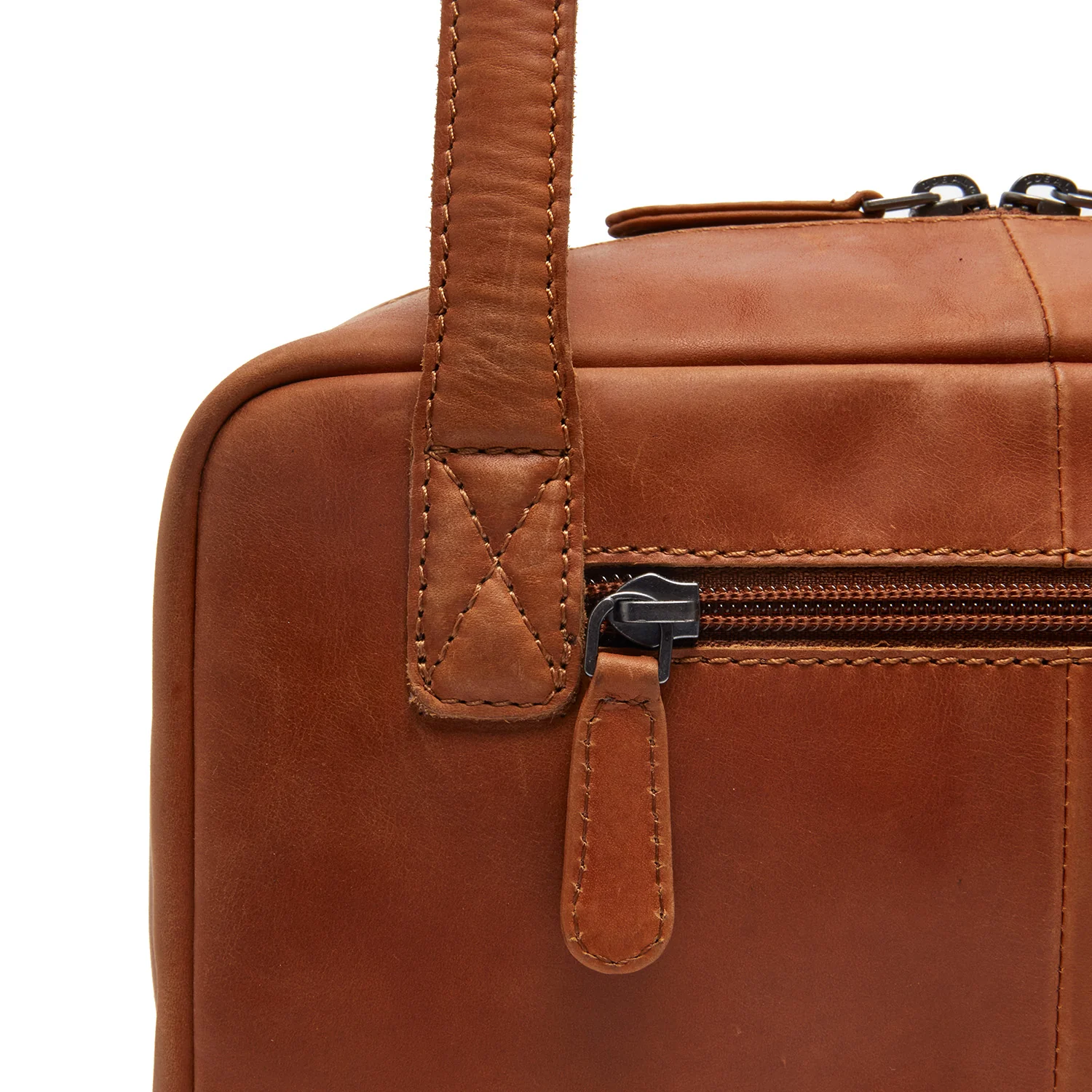 Leather Shoulder Bag Cognac Fenno - Image 3