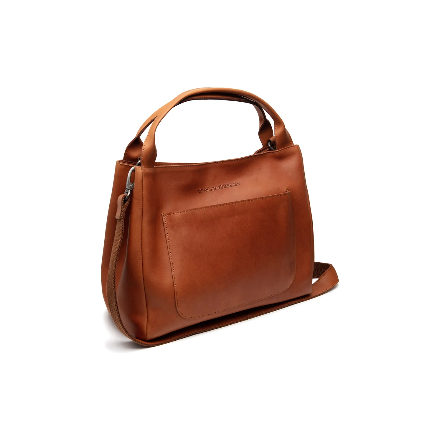 Leather Handbag Cognac Fioline