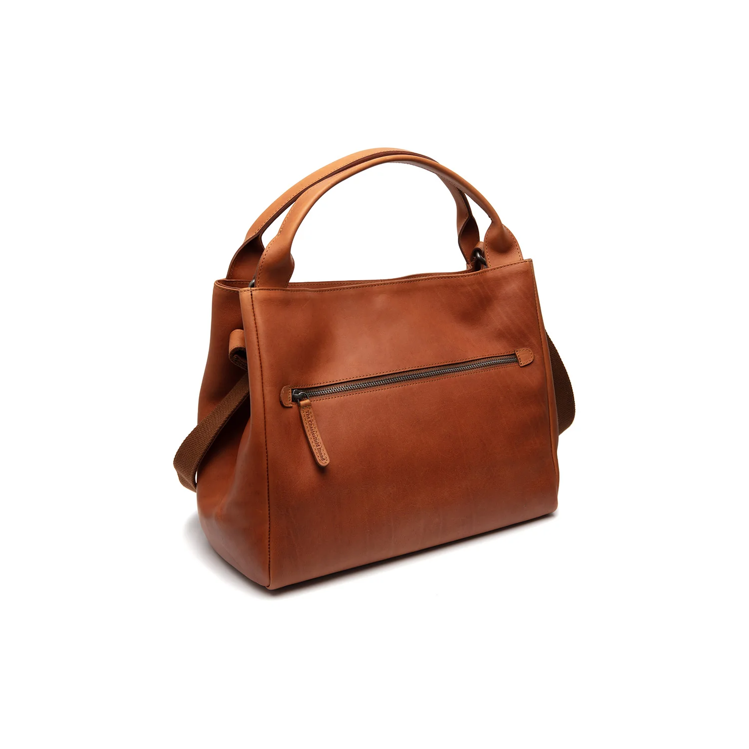 Leather Handbag Cognac Fioline - Image 7