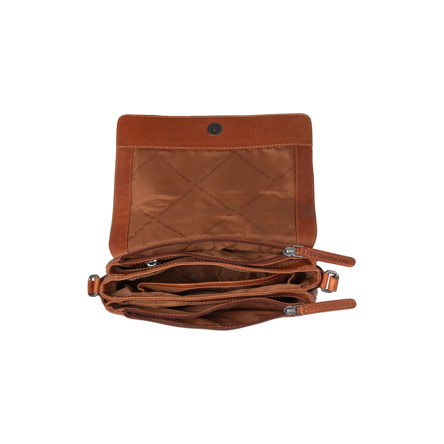 Leather Crossbody Bag Cognac Forano - Image 5