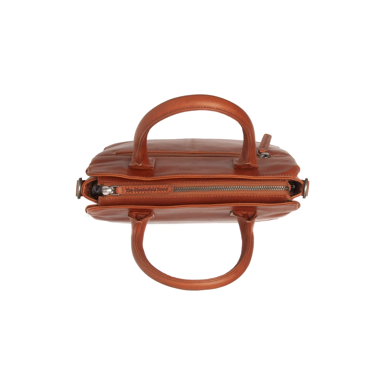 Leather Handbag Cognac Hermosa - Image 4