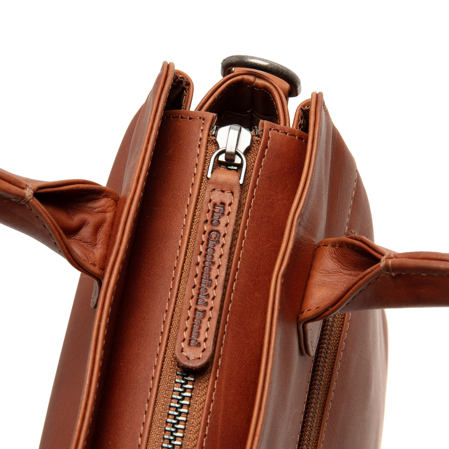 Leather Handbag Cognac Hermosa - Image 8