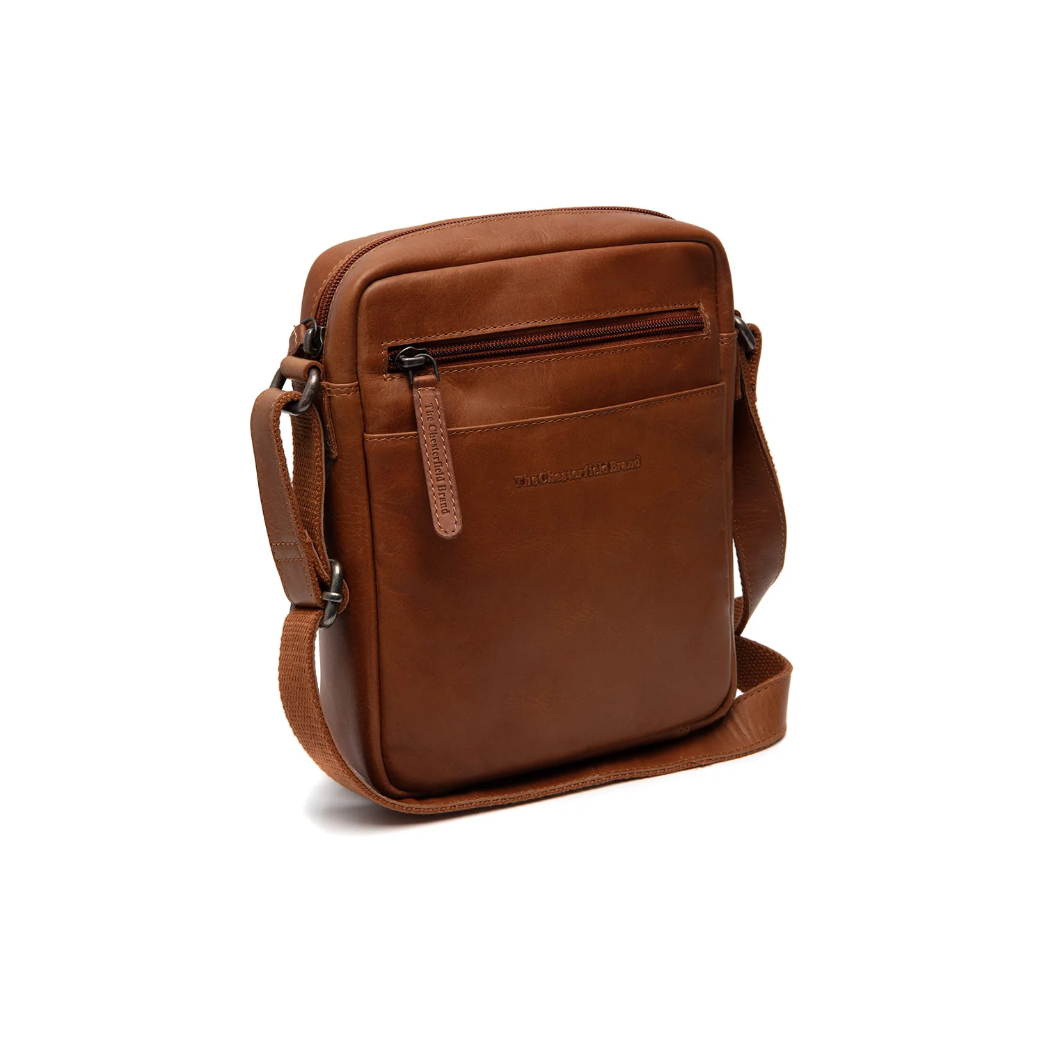 Leather Crossbody Bag Cognac Laveno