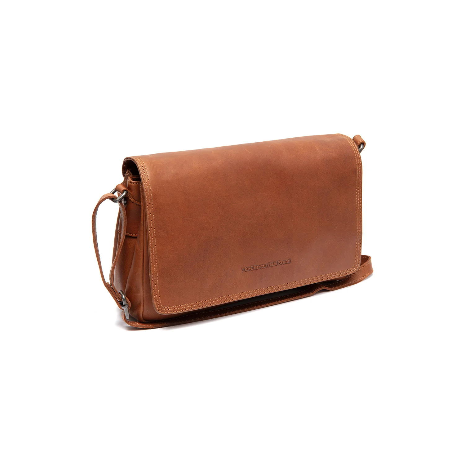 Leather Crossbody Bag Cognac Laverton