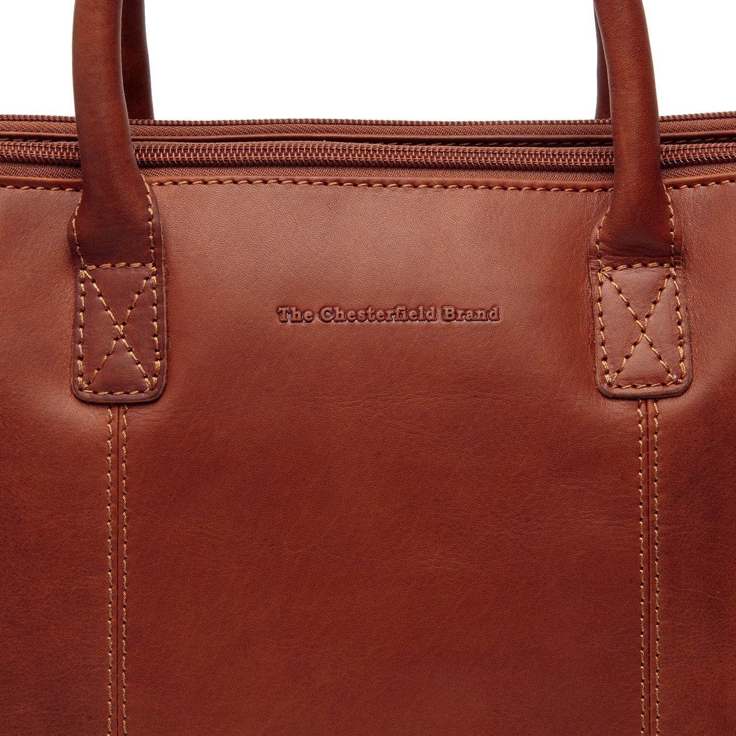 Leather Handbag Cognac Layton - Image 2