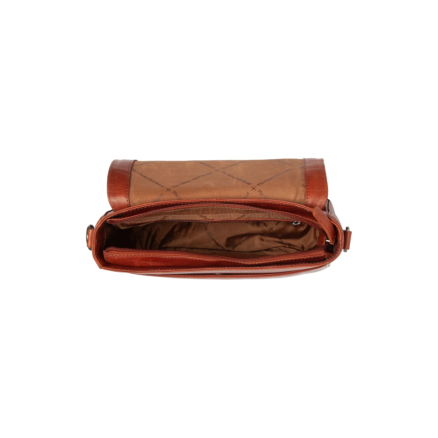 Leather Shoulder Bag Cognac Lizzola - Image 4