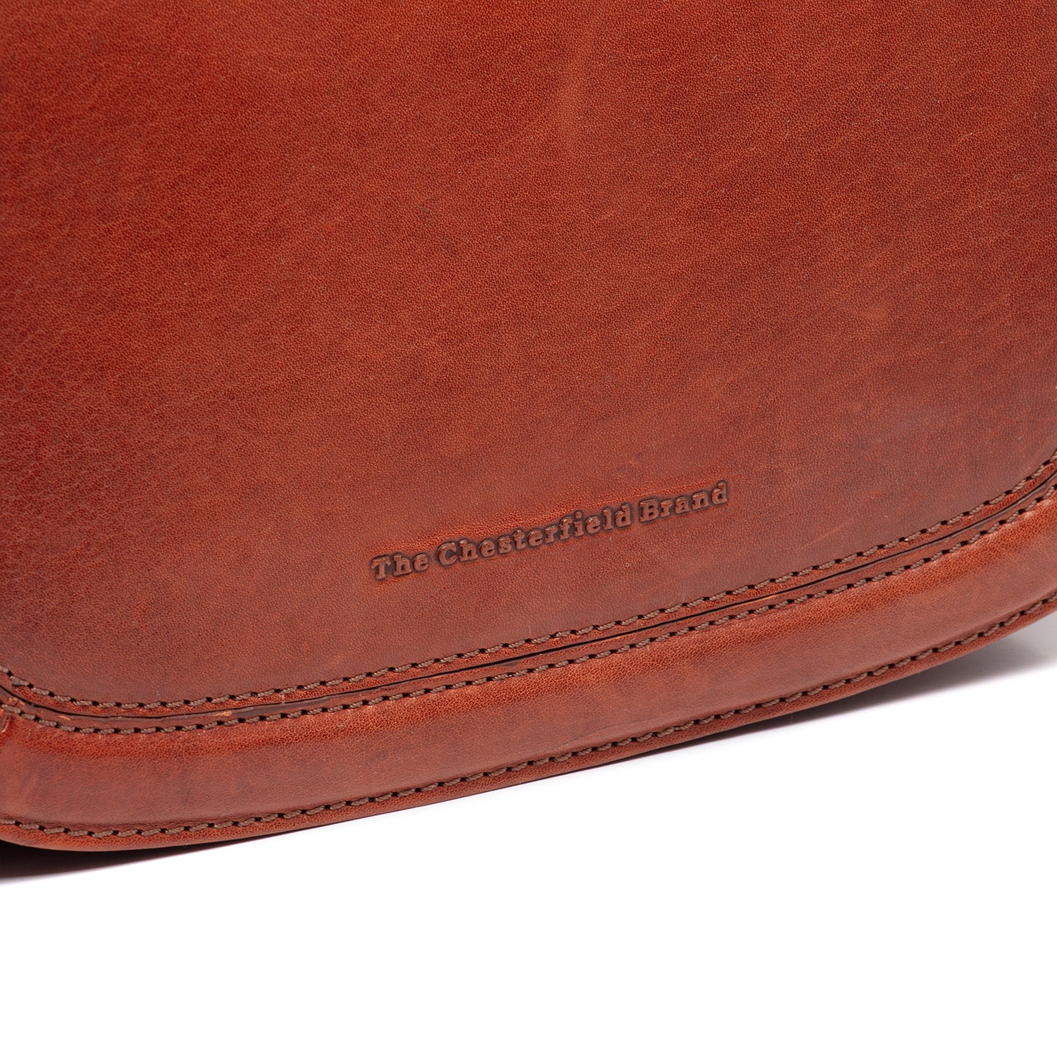 Leather Shoulder Bag Cognac Lizzola - Image 5