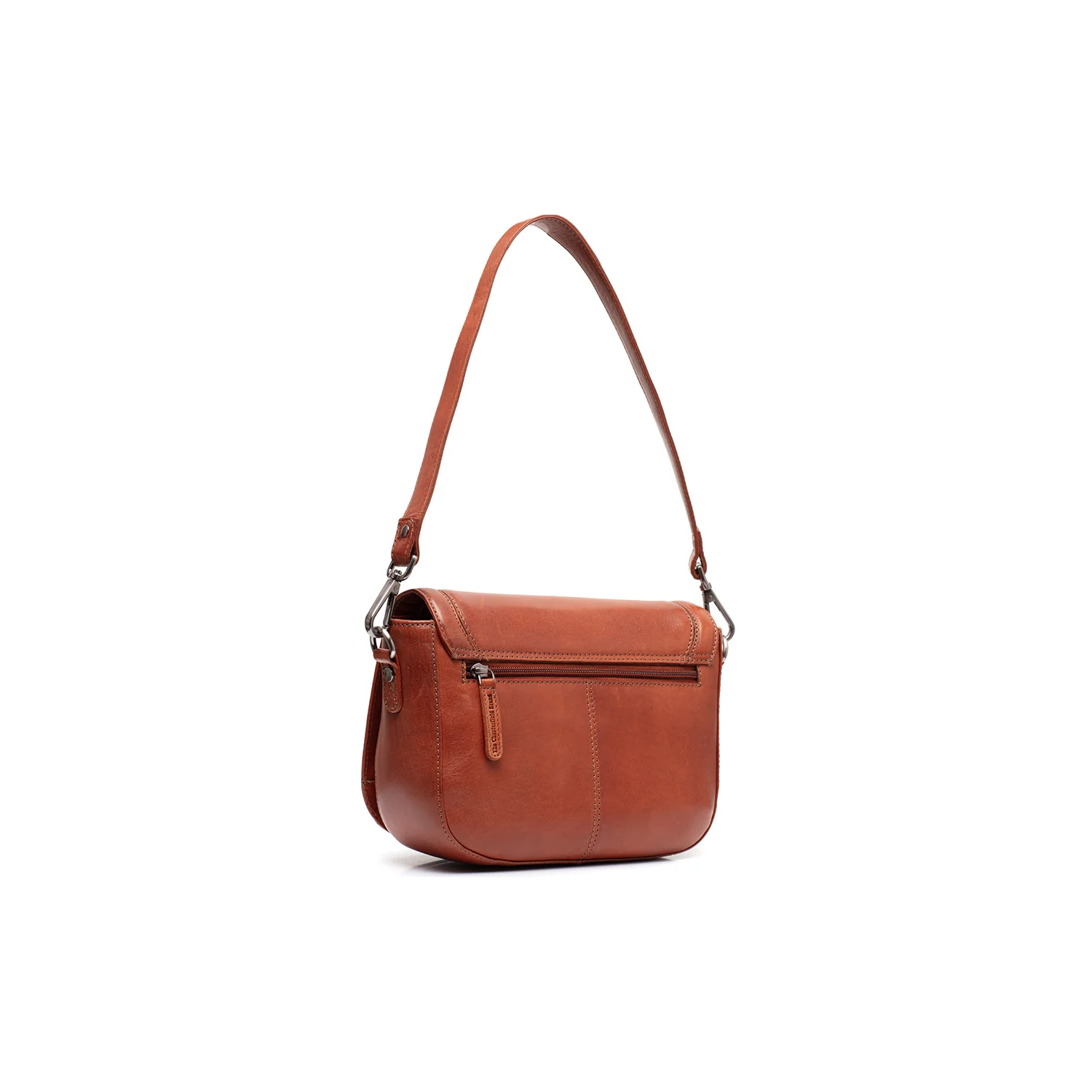 Leather Shoulder Bag Cognac Lizzola - Image 6