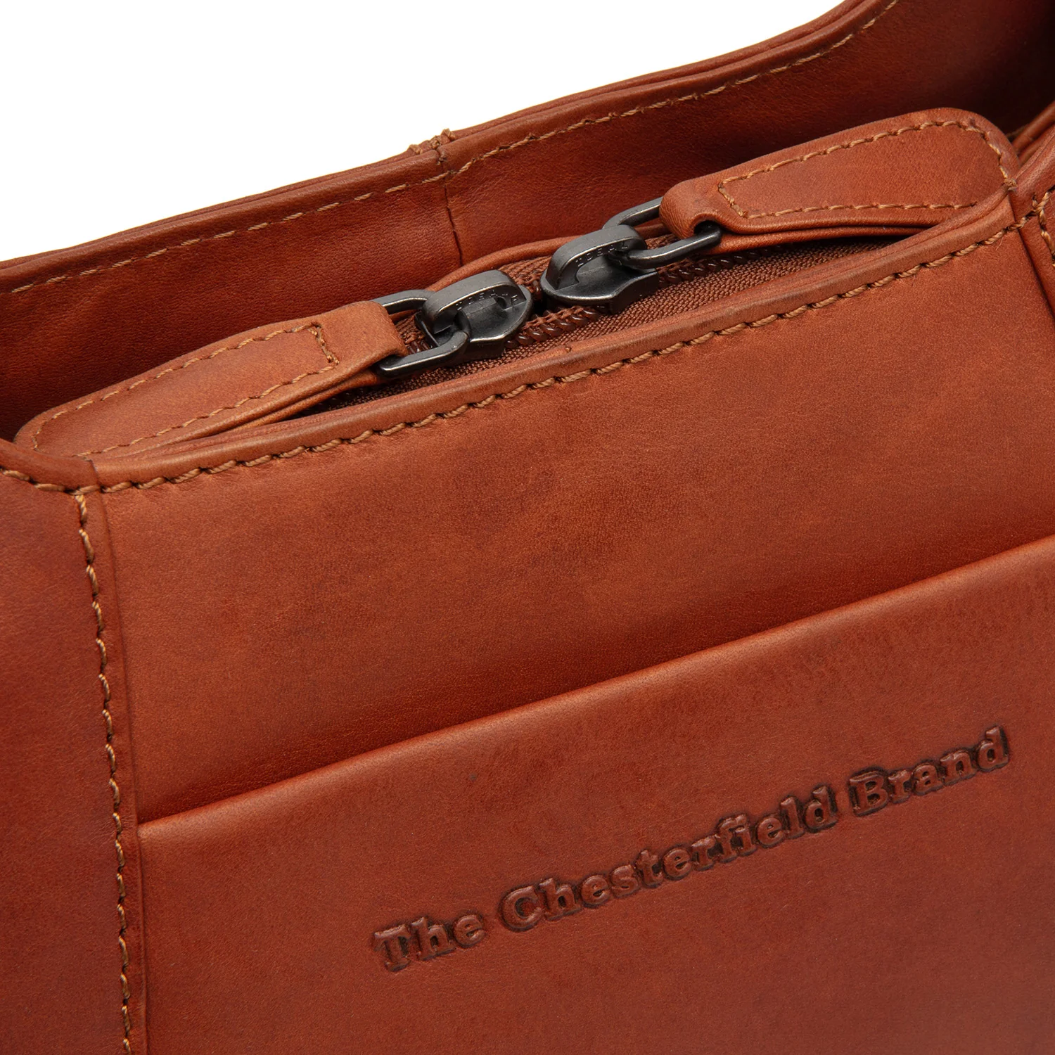 Leather Handbag Cognac Lunera - Image 6