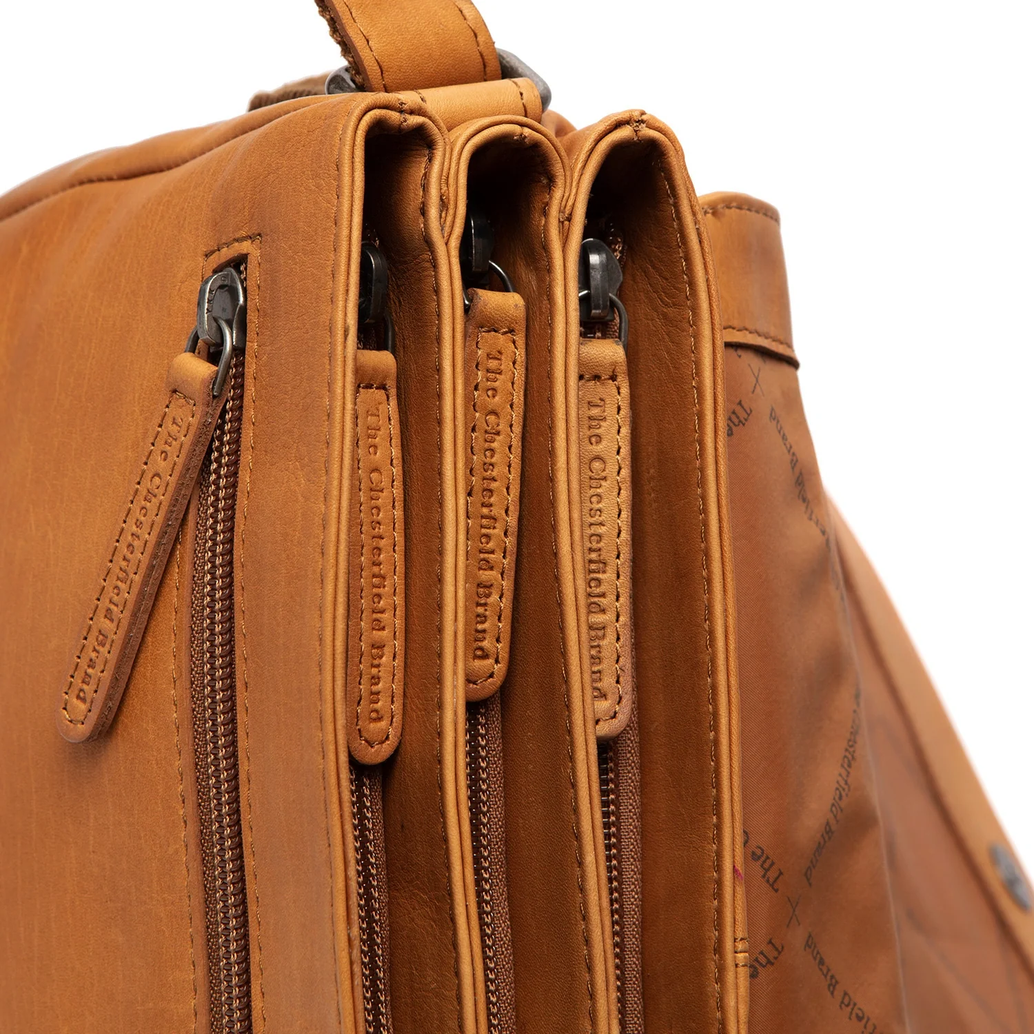 Leather Crossbody Bag Cognac Millie - Image 3