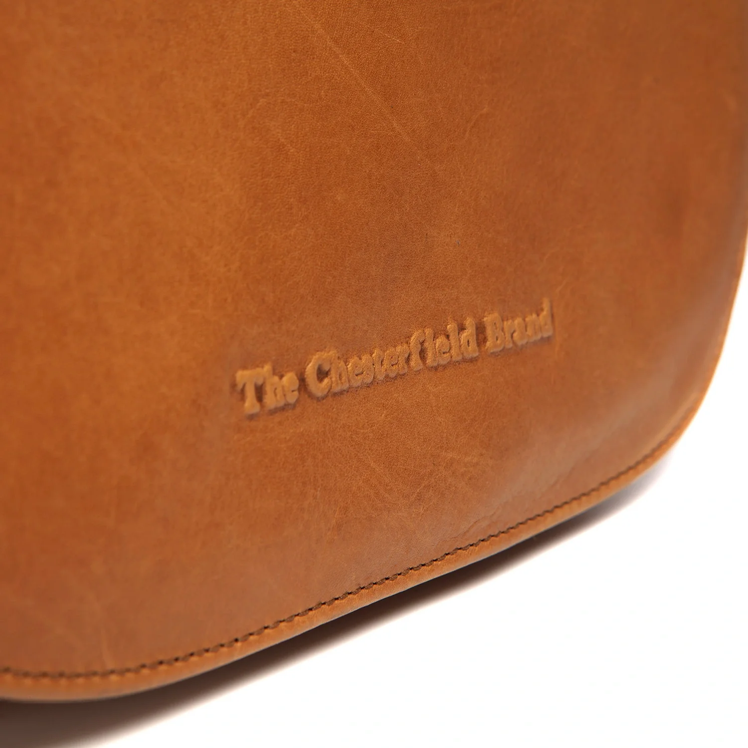 Leather Crossbody Bag Cognac Millie - Image 4