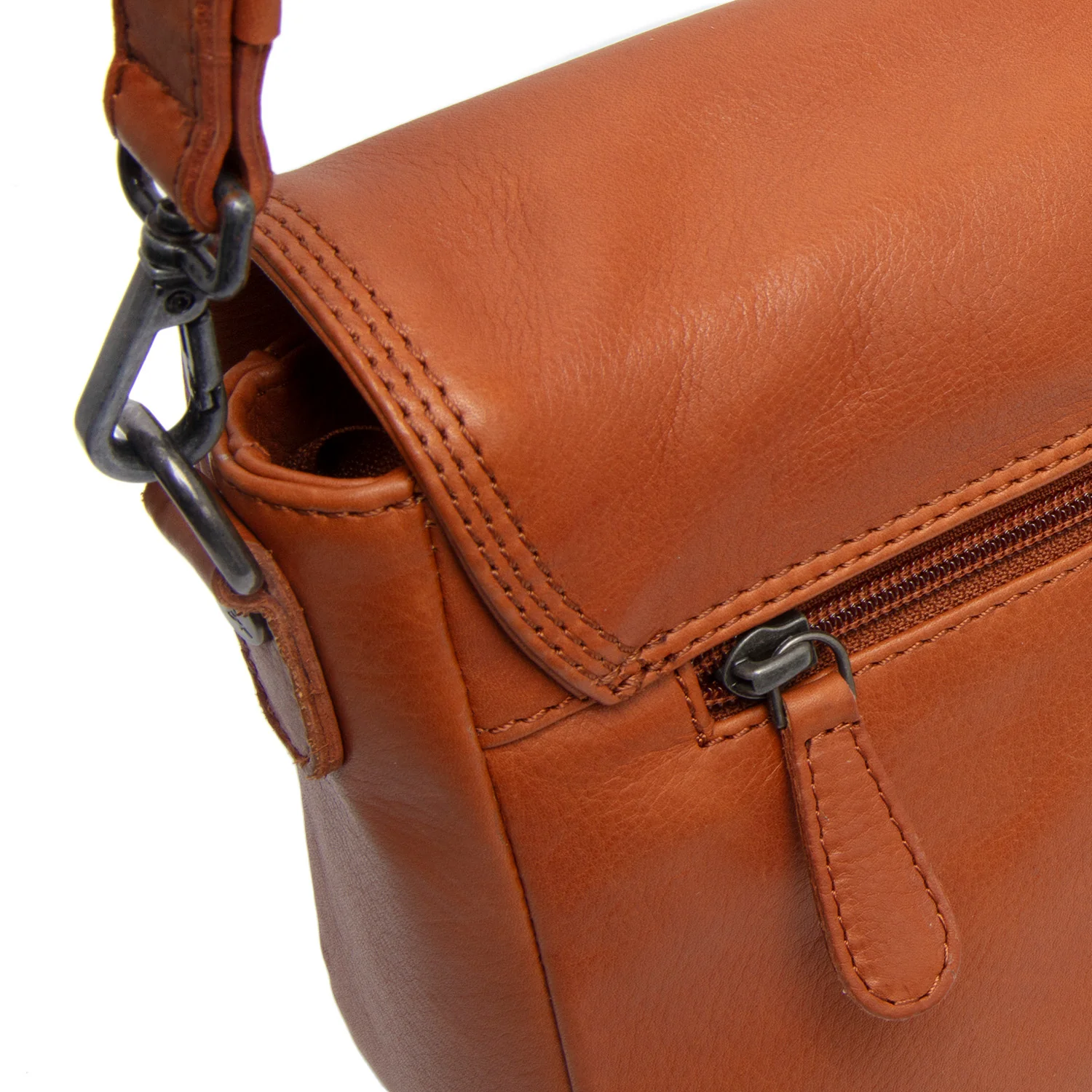 Leather Shoulder Bag Cognac Miloa - Image 5