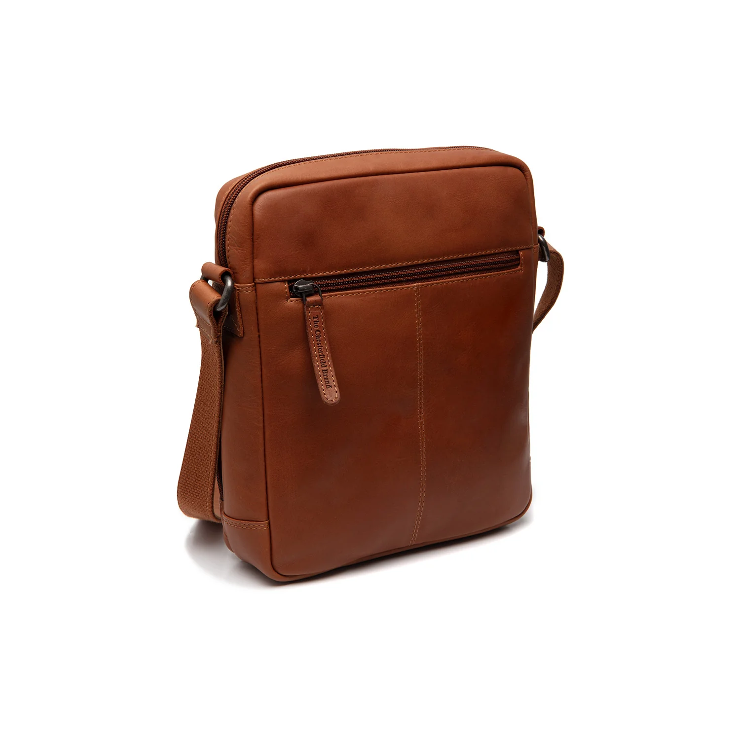 Leather Crossbody Bag Cognac Montira - Image 7