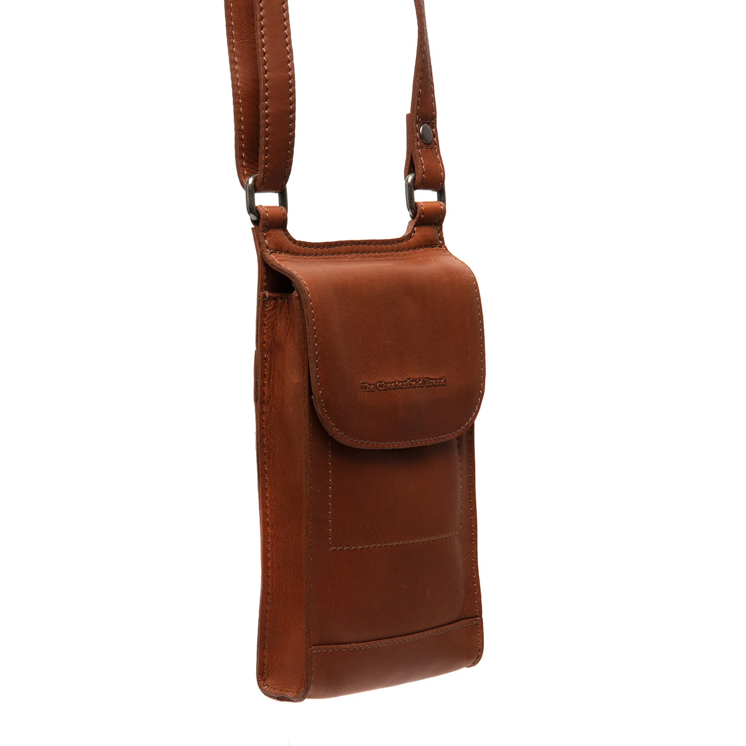 Leather Phone Bag Cognac Nebra