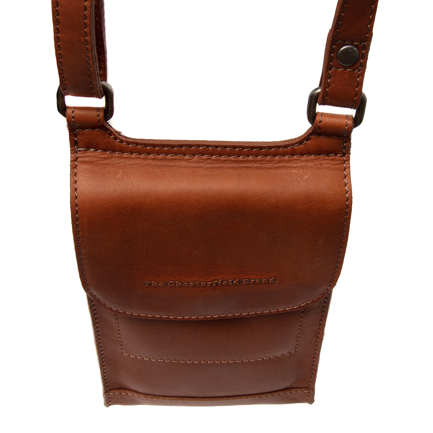 Leather Phone Bag Cognac Nebra - Image 2
