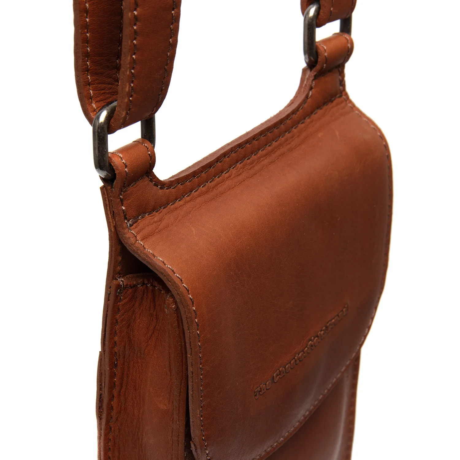 Leather Phone Bag Cognac Nebra - Image 4