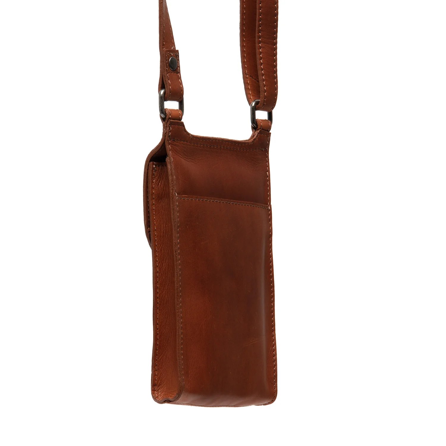 Leather Phone Bag Cognac Nebra - Image 6