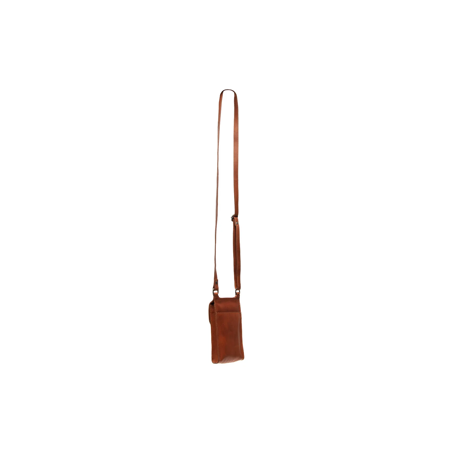Leather Phone Bag Cognac Nebra - Image 8