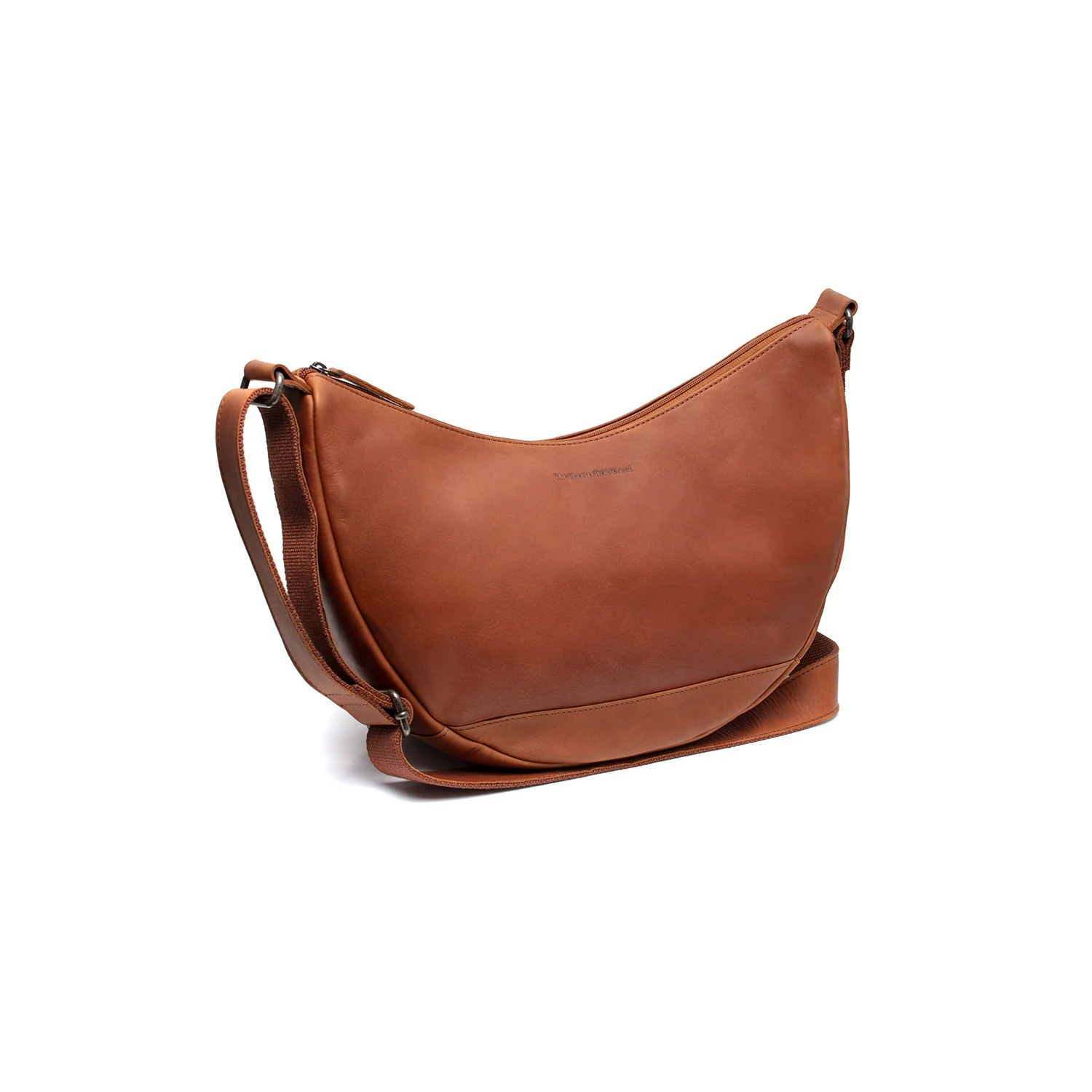 Leather Crossbody Bag Cognac Peckham