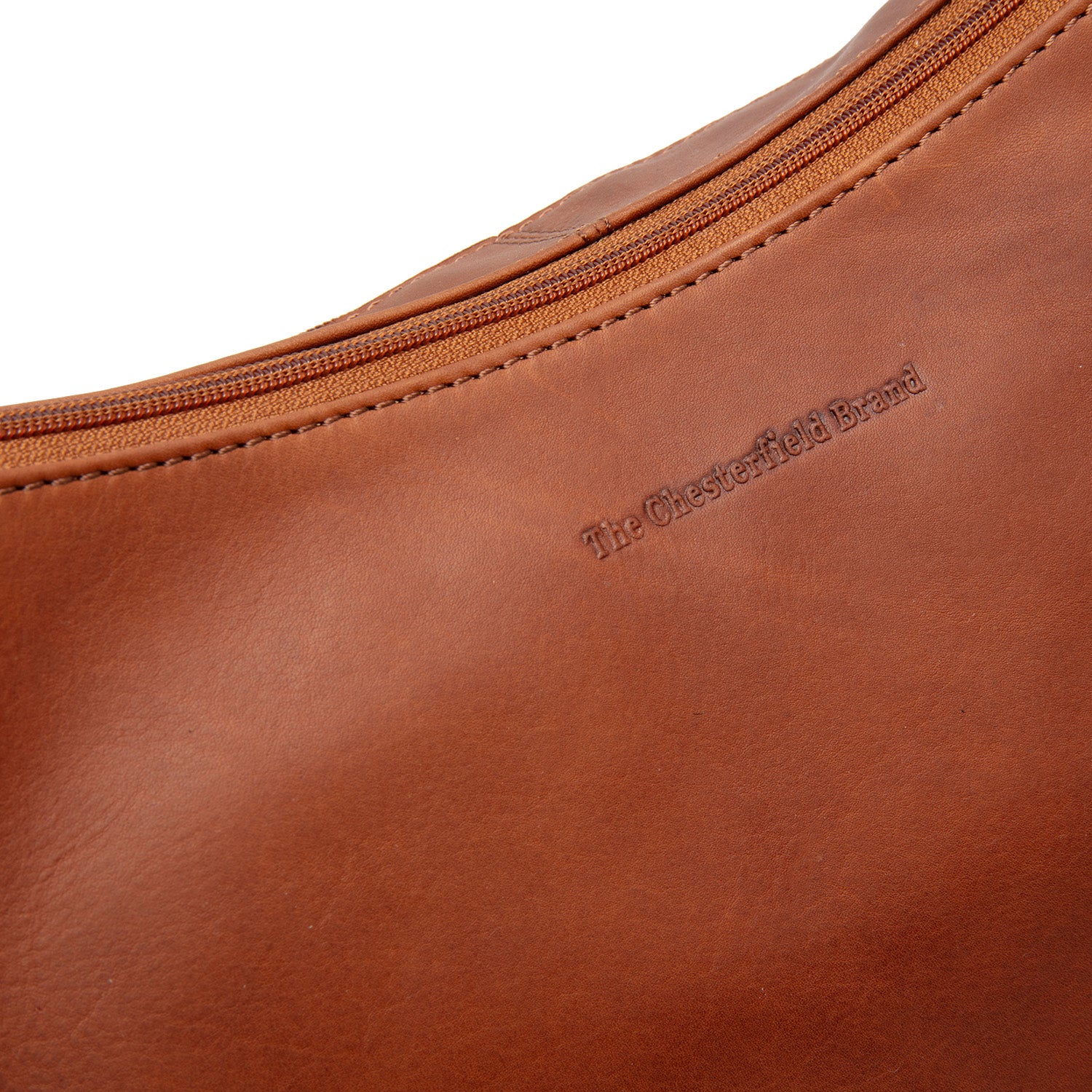 Leather Crossbody Bag Cognac Peckham - Image 3