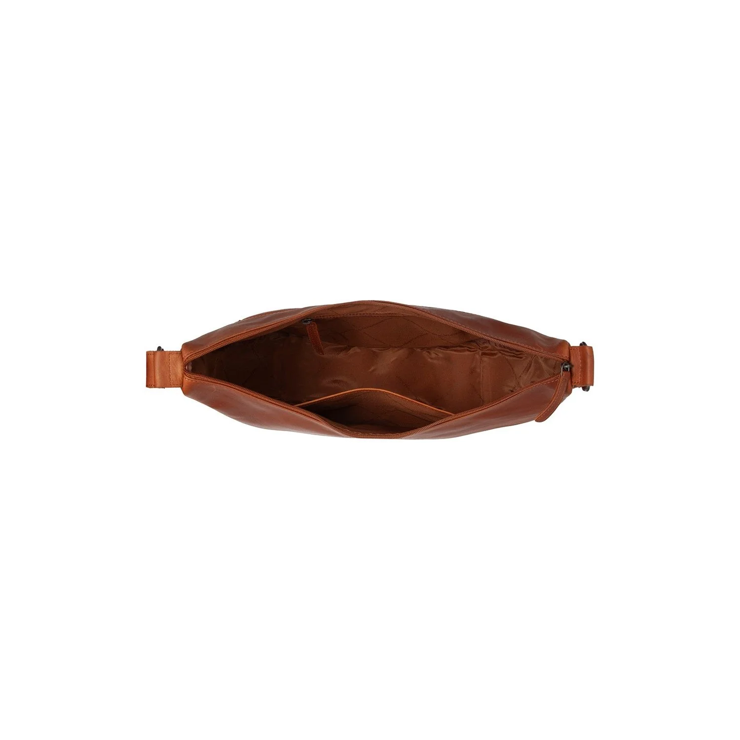 Leather Crossbody Bag Cognac Peckham - Image 5