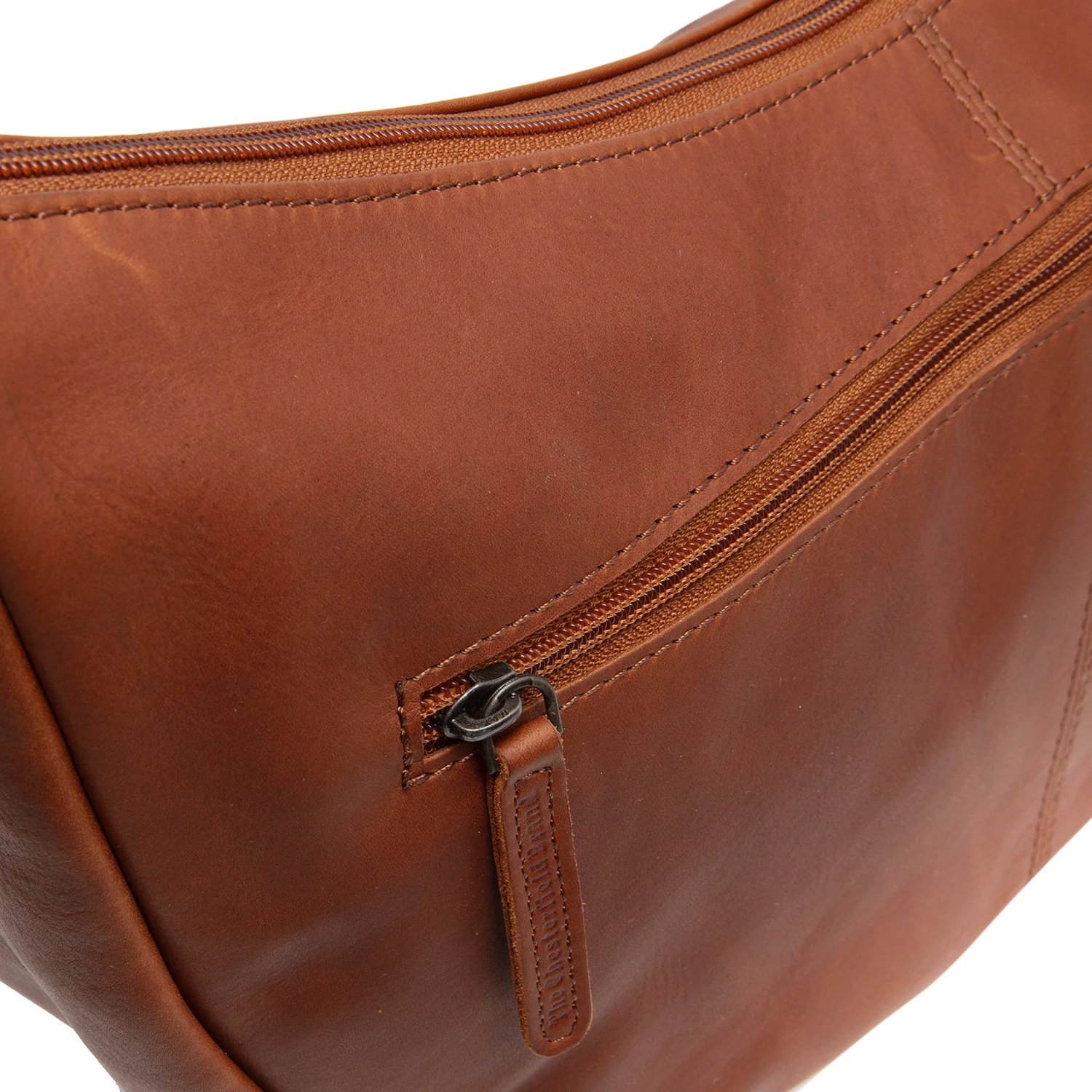 Leather Crossbody Bag Cognac Peckham - Image 6