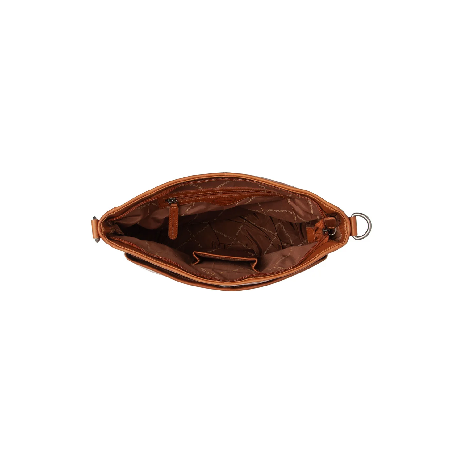 Leather Shoulder Bag Cognac Regina - Image 4