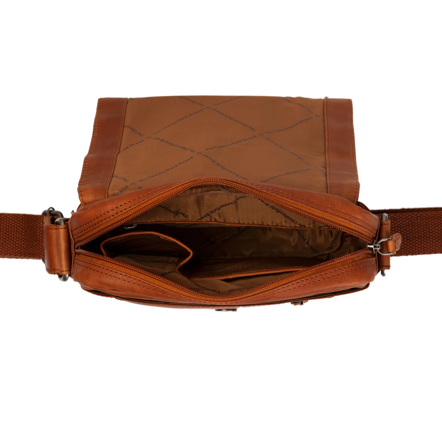 Leather Crossbody Bag Cognac Remy - Image 2