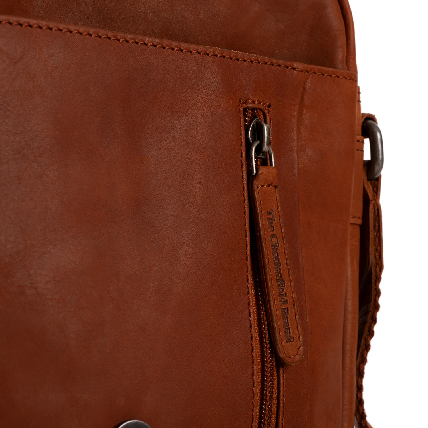 Leather Crossbody Bag Cognac Remy - Image 5