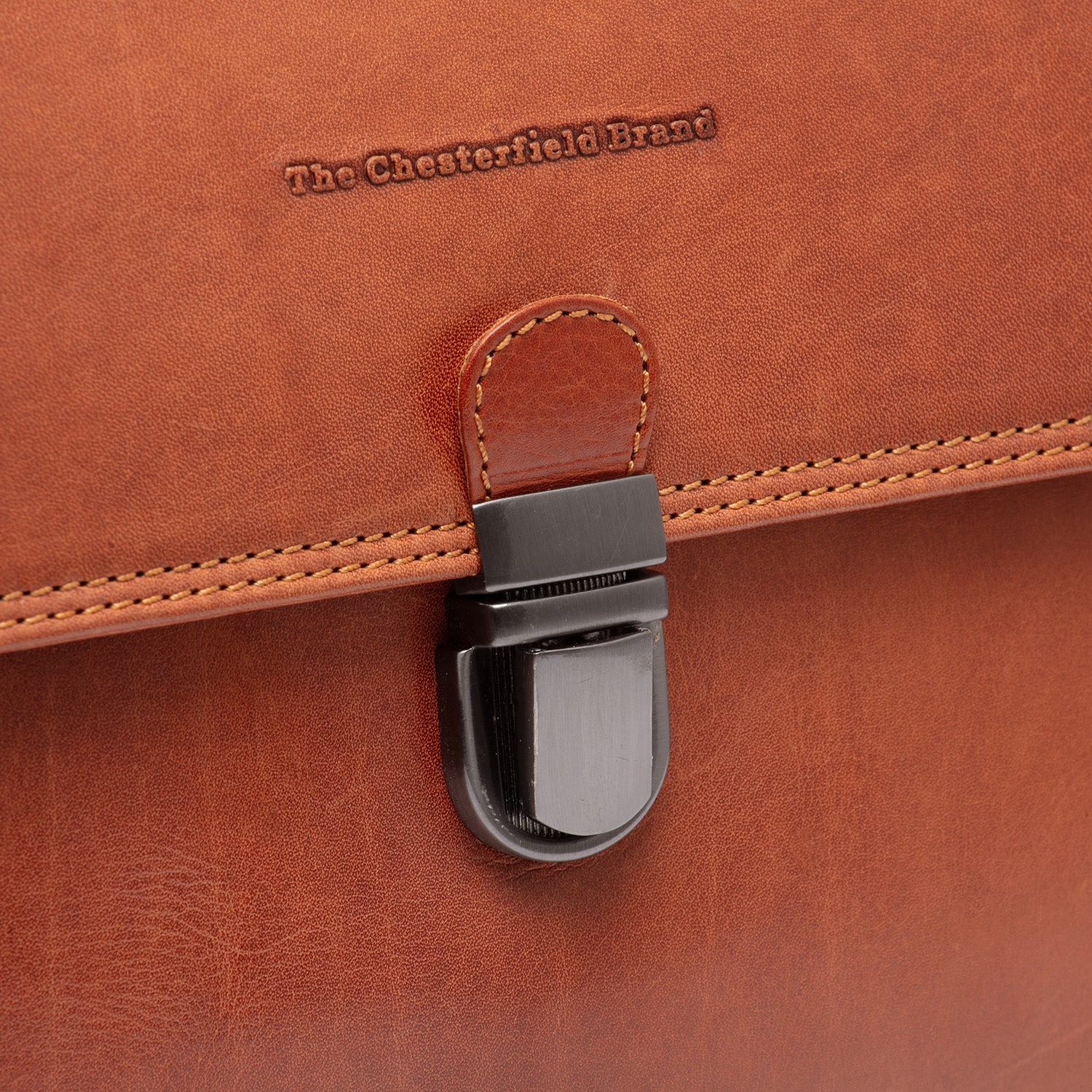 Leather Handbag Cognac Renata - Image 3