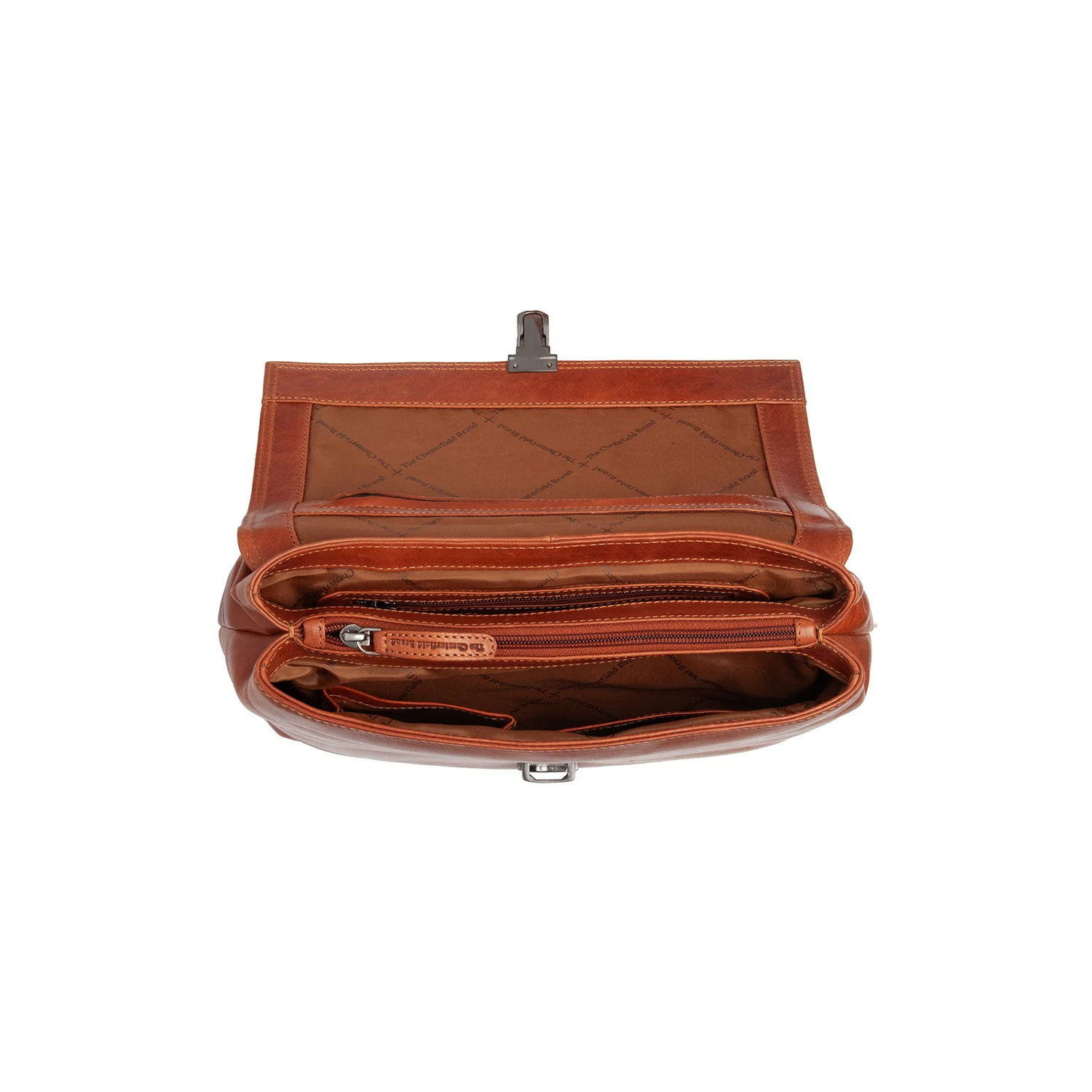 Leather Handbag Cognac Renata - Image 5