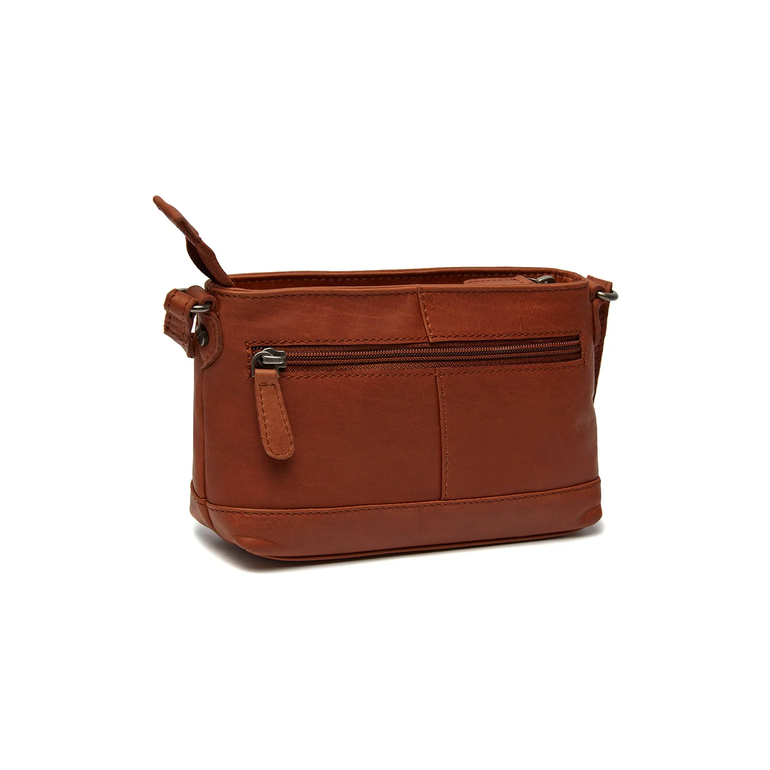 Leather Crossbody Bag Cognac Salerno - Image 5