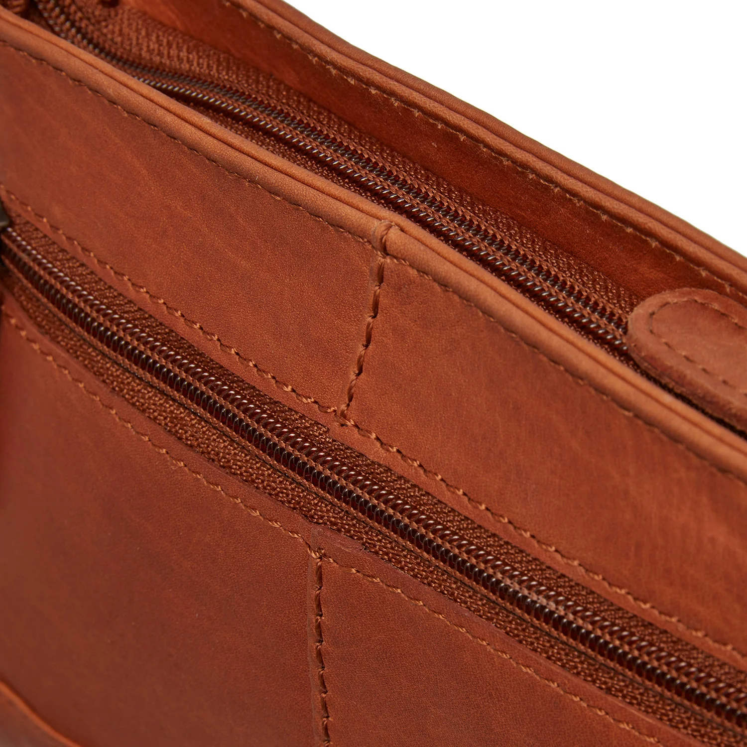 Leather Crossbody Bag Cognac Salerno - Image 6