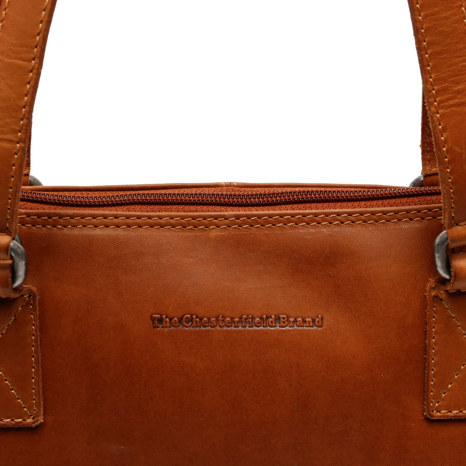 Leather Shoulder Bag Cognac Seron - Image 2