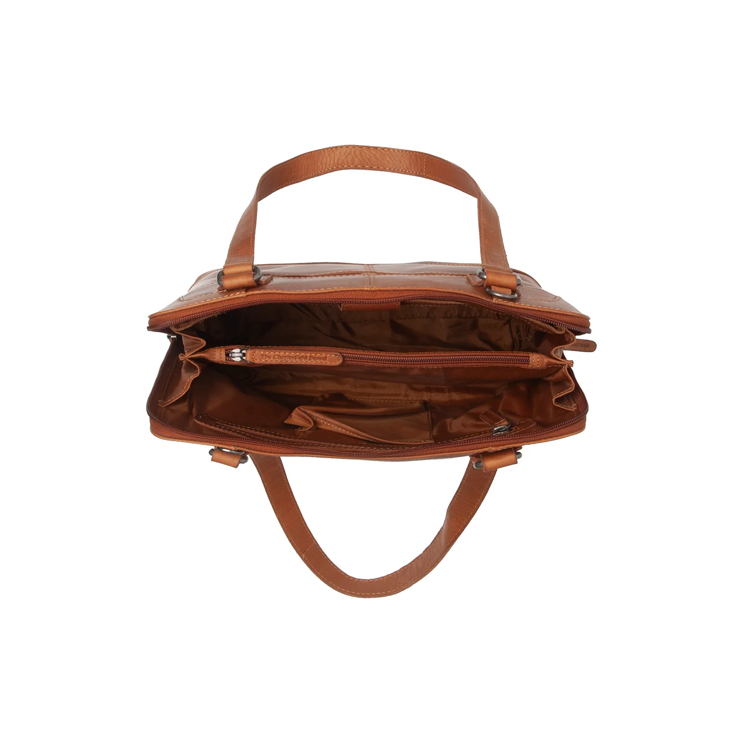 Leather Shoulder Bag Cognac Seron - Image 5