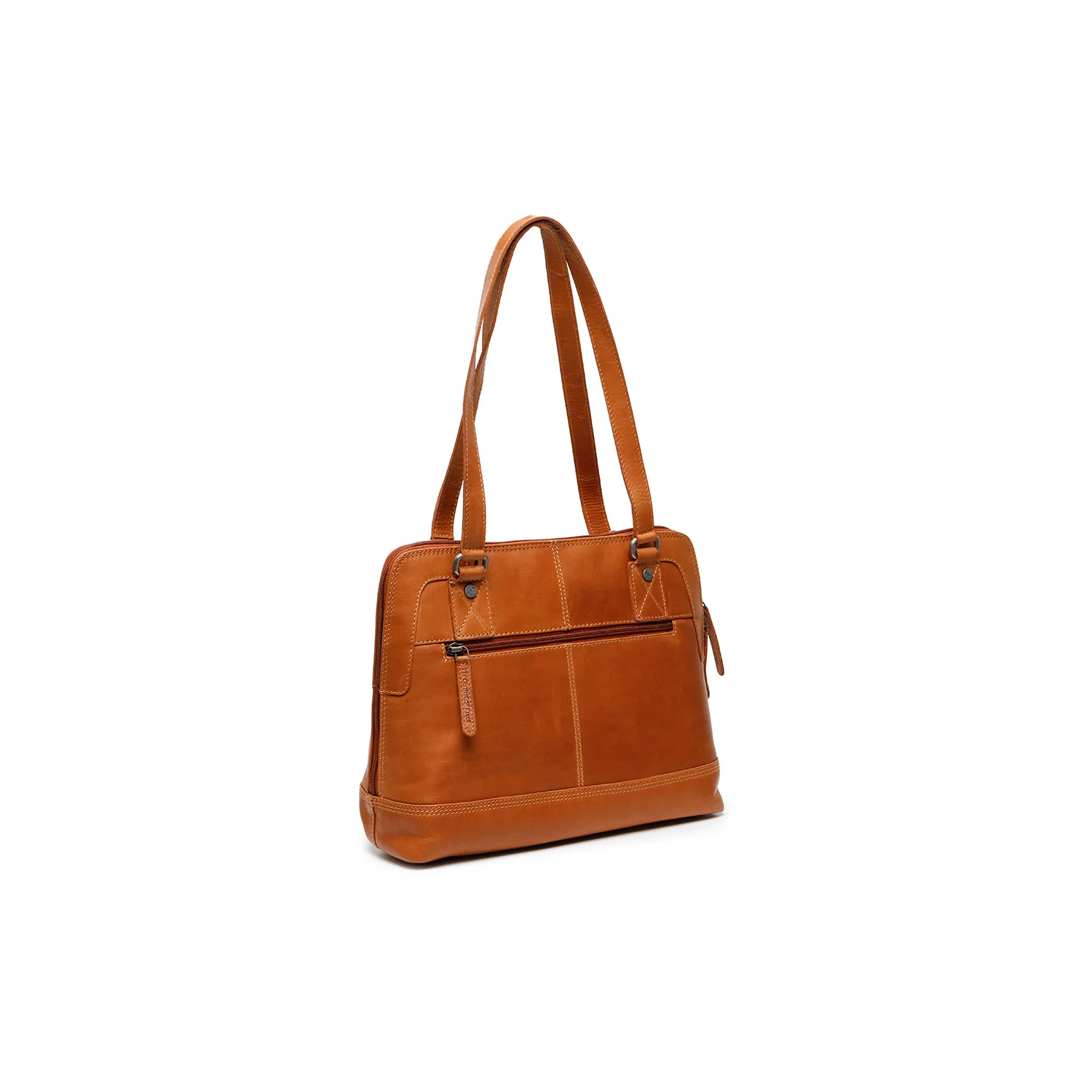 Leather Shoulder Bag Cognac Seron - Image 6