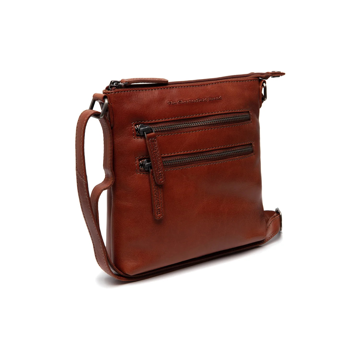 Leather Crossbody Bag Cognac Siena